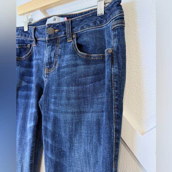 Cabi Almost Famous Slim Boyfriend Star Print Jeans Frayed Hem Size 2 #3937 - Picture 3 of 11